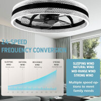 BKZO Φ50cm LED ceiling fans with lighting, 3 color temperature, BAKO160