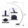 Aanyhoh LED floor lamp dimmable arc lamp living room, 25W black floor lamp with remote control, modern arc lamp 3 color temperature & memory function, reading lamp for sofa, office, bedroom, H: 170cm