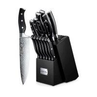 D.Perlla knife block set (with scratch), 14-piece...