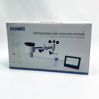 Ecowitt Weather Station HP2551 7 in 1 Wireless Smart Weather Station with 7" TFT Screen and Outdoor Humidity Sensor for Garden, Fern, 868MHz