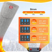 Svpro Wiederaufladbare elektrische Socken für Männer und Frauen 4000mAh Akku Aufladbar USB Beheizte Socken 3 Wärmeeinstellungen Kaltwetter Socken Heizung bis zu 12 Stunden