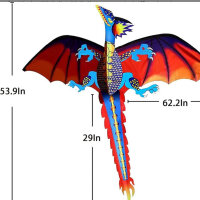 Touch the sky Drachen Flugdrachen Klassischer Drachen für Kinder 55 Zoll x 62 Zoll Kommt mit Griff und Linien