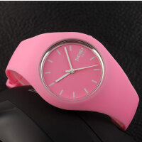 SKMEI Watch for Men or Women, Soft Silicone Strap Unisex Watches (Pink)