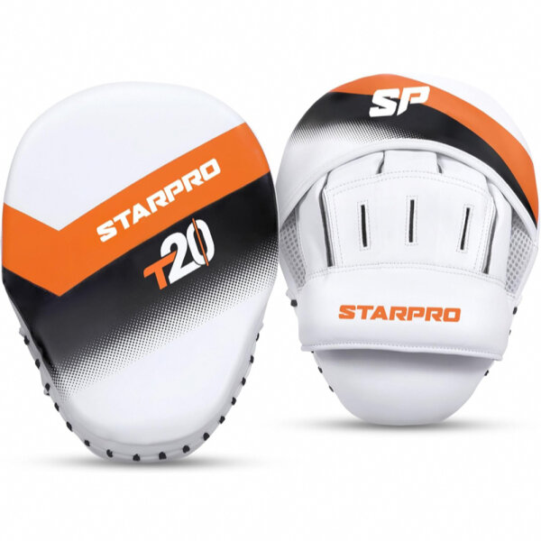 Starpro Colpitori Ricurvi in Pelle PU. Guanti Coppia Scudo Pads per Allenamento Boxe, MMA, Kick Boxing, Arti Marziali, Muay Thai. Vari Colori. Taglia Unica