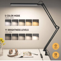 SKYLEO Schreibtischlampe LED – 80cm Schreibtisch...