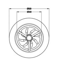 BKZO 55cm LED ceiling light with fan, ceiling fan lights without lampshade, wind speed adjustable, dimmable light, modern fan lighting, 3000-5500K