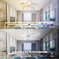 LED Ceiling Light Dimmable, 40W-80W Ceiling Lamp LED Living Room Lamp with Remote Control APP Color Changing - Modern Living Room Lamp Ceiling Light Energy Saving Dimming Ceiling Lighting Bedroom Lamp