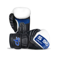 Starpro Professional Boxhandschuhe (14oz) aus Maya Hide Kunstleder. Trainingshandschuhe für Damen und Herren für Sparring, Muay Thai, Kickboxen, Fitness, Boxen – Schwarz und Blau