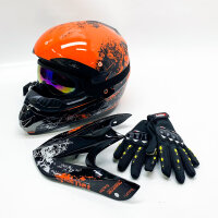 ZJRA Jugend Motorradhelme, Kinderfahrradreithelm (S),Junge Und Mädchen, Roller Ski ATV Helm,Geeignet Für Alle Jahreszeiten