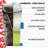 Starpro MMA-Handschuhe aus PU-Leder für Sparring und Grappling im Kampftraining, Muay Thai, Kampfsport, MMA, Kickboxen, Fitness – Herren und Damen – Schwarz