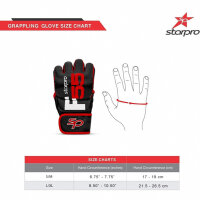 Starpro Fusion MMA-Handschuhe (L-XL) | Cronos Premium Kunstleder | Schwarz Rot | für professionelles MMA-Sparring, Kickboxen, Boxsacktraining und Fitness | Männer und Frauen