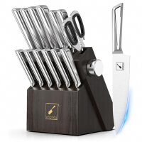 imarku knife block with knife set, 14-piece professional...