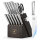 imarku knife block with knife set, 14-piece professional Japanese stainless steel knife set, knife block with sharpener, kitchen knife, knife, durable and sharp, black—Valentines Day gift