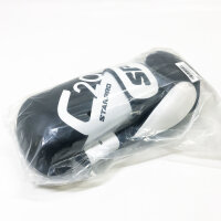 Starpro C20 PU Leather Boxing Gloves (14oz) for Sparring Training in Muay Thai Kickboxing Fitness - Men and Women - Black and White - 8oz 10oz 12oz 14oz 16oz