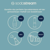 SodaStream Crystal 3.0 Quick-Connect CO2-Flasche Wassersprudler und 1x Glaskaraffe, Schwarz, 45 cm