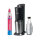 SodaStream Crystal 3.0 Quick-Connect CO2-Flasche Wassersprudler und 1x Glaskaraffe, Schwarz, 45 cm