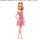 Barbie Fashionistas Nr. 205 Puppe mit blondem Pferdeschwanz und süßem Blumenkleid, Plateausandalen und großen Ohrringen, für Kinder ab 3 Jahren, HJT02