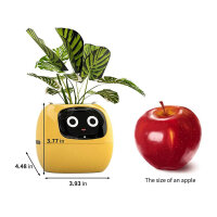 Masdio Smart Flowerpots, with Artificial Intelligence, Time-Temperature Display and Numerous Expressive Animations Based on the Environment, for Interior Decoration (Green)