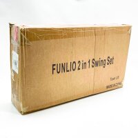 FUNLIO 2-in-1 swing set and baby door bouncer for toddlers, swing set for children with 4 sandbags, foldable metal stand for indoor and outdoor use, easy to assemble and store - green