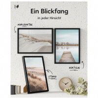 Heimlich® Bilderrahmen 10x15 Schwarz 2-Pack | Holz Bilderrahmen Set mit Plexiglas | Fotorahmen 10x15 zum Aufhängen & Aufstellen | Picture Frame 10x15