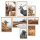 Heimlich® Premium Poster Set WITHOUT picture frame | 4 x DIN A3 & 4 x DIN A4 - approx. 30x42 & 21x30 | Stylish poster collages with modern pictures as wall decoration |» Deer decoration «