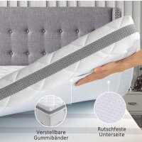 BedStory Gel Topper 140x200cm H3/H4 aus 10cm Höhe Kaltschaumkern, atmungsaktive 3D-Netz Bezug, Bequeme Matratzentopper für Boxspringbett und unbequemem Betten Schlafsofa