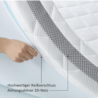 BedStory Gel Topper 140x200cm H3/H4 aus 10cm Höhe Kaltschaumkern, atmungsaktive 3D-Netz Bezug, Bequeme Matratzentopper für Boxspringbett und unbequemem Betten Schlafsofa