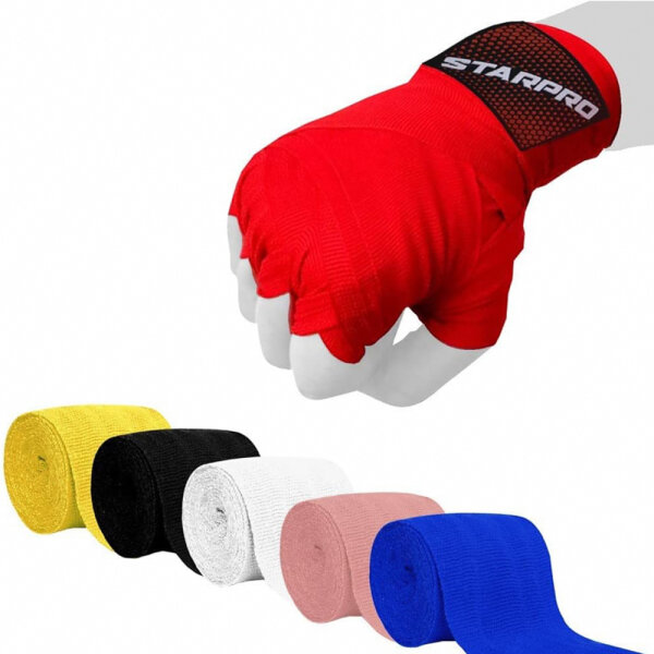 Starpro Box-Handbandagen unter Innenhandschuhen und Faust- und Daumenschutz für Boxtraining, Sparring, Muay Thai, Kickboxen, MMA, Kampfsport und Kampftraining – verschiedene Farben