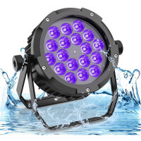 PUZILOZA Waterproof LED Par RGBWA+UV 6IN1 LED, 18 LED Par...