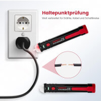 KAIWEETS VT100 Berührungsloser Spannungsprüfer/Phasenprüfer, 50V bis 1000V AC Kontaktloser Spannungsprüfer, mit visuellem & akustischem Alarm, Voltage Tester mit Taschenlampe