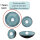 Stoneware tableware set for 6 people. Ibiza 24-piece high-quality Mediterranean TEST VERY GOOD stoneware crockery set - bowl and plate set - dinner service for 6 people crockery sets Pure Living in petrol