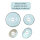 Stoneware tableware set for 6 people. Ibiza 24-piece high-quality Mediterranean TEST VERY GOOD stoneware crockery set - bowl and plate set - combination service for 6 people crockery sets Pure Living in blue-beige