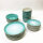 Stoneware tableware set for 6 people. Ibiza 24-piece high-quality Mediterranean TEST VERY GOOD stoneware crockery set - bowl and plate set - dinner service for 6 people crockery sets Pure Living in turquoise