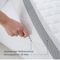 BedStory Gel Topper 90x200cm H3/H4 made of 7.5 cm high cold foam core, breathable 3D mesh cover, comfortable mattress topper for box spring bed and uncomfortable bed sofa bed