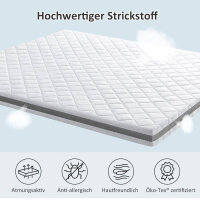 BedStory Gel Topper 90x200cm H3/H4 made of 7.5 cm high cold foam core, breathable 3D mesh cover, comfortable mattress topper for box spring bed and uncomfortable bed sofa bed