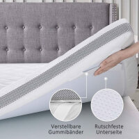 BedStory Gel Topper 100x200cm H3/H4 made of 7.5 cm high cold foam core, breathable 3D mesh cover, comfortable mattress topper for box spring bed and uncomfortable bed sofa bed