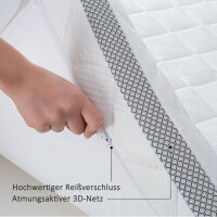 BedStory Topper 180x200cm H5/H6 aus 7,5cm Höhe stüzender Kaltschaumkern, atmungsaktive 3D-Netz Bezug, Bequeme Matratzentopper für Boxspringbett und unbequemem Betten Schlafsofa