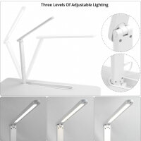 Qwork® -Betttisch -Laptop -Tisch, einstellbarer Höhenwinkel, Klapptisch mit Schublade und LED -Lampe, 60 x 40 cm