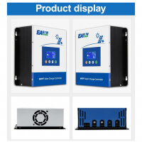 POWLAND Mppt solar charge controller 60A, charge controller solar 12V/24V/36V/48V Auto, Max. PV input 150V, LCD display, 60amp mppt for Sealed Gel AGM Flooded LiFePO4 battery