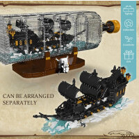 Mold King 10065 Black Pearl Ship in Bottle Building Toy,...