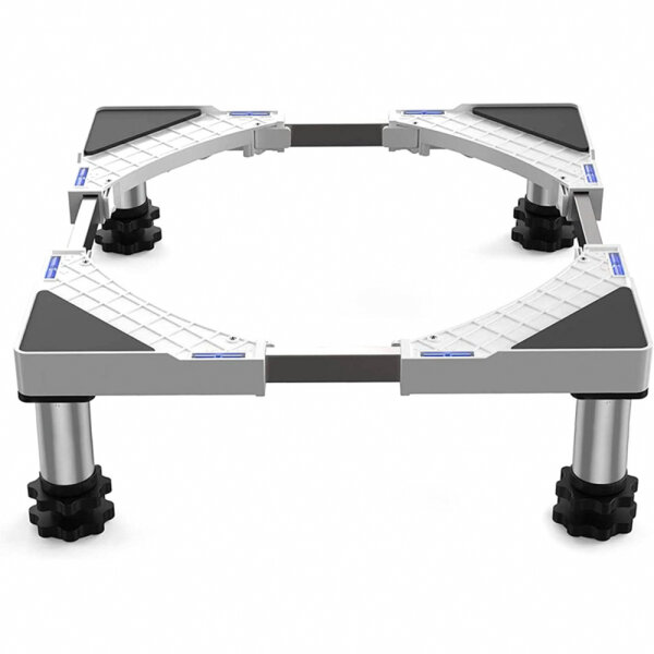 DEWEL Waschmaschine Untergestell Verstellbare Bärenlast 300KG,Waschmaschine Sockel für Trockner Kühlschrank,Gefrierschrank,Waschmaschinen Podest Breite 45-65cm,Höhe 18–22cm,Weiß