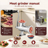 Hanchen Stainless Steel Manual Meat Grinder (with...