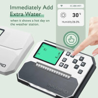 Inkbird IIC-800 WLAN-Bewässerungsprogrammierer 8 Bereiche, Smart Sprinkle Controller, automatisches Timer-System, nicht flüchtiger integrierter Speicher, manueller Support-Modus, saisonale Einstellung