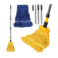 HEVOL floor mop, floor mop set made of cotton with...