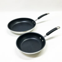 Frying pan set (20 cm and 28 cm) induction with TEST VERY GOOD - Non-stick coated pan set induction - induction pan set dishwasher and oven safe - pan set