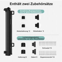 Door Safety Gate No Drilling Stair Gate Extendable for Babies, Baby Gate & Dog Gate, 150 cm Width, 83 cm Height, Stair Gate for Stairs/Doors/Corridors Black