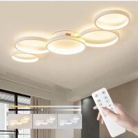 Bayht ceiling light LED LED LAMP LED LED COWANCERZEMAMER DUMMERBALL 50W 9500 LM with remote control 3000k-6500k suitable for living room, bedroom ceiling light