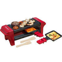 BESTRON Raclette AGR102, 2 Raclettepfännchen, 350 W, Antihaftbeschichtung