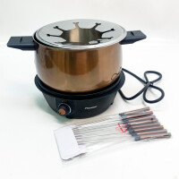 BESTRON electric fondue AFD850CO, 1.5 l, for up to 8 people, stepless temperature switch, splash guard