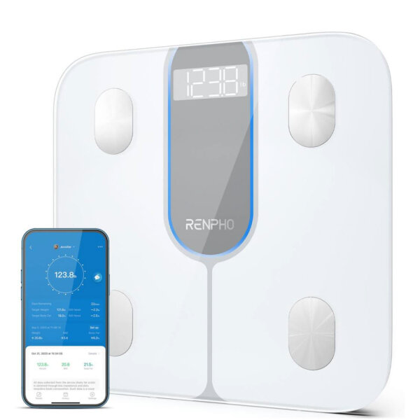 RENPHO body analysis scale Elis 1C Smart Body Scale A033, smart body analysis scale with 13 essential body measurements